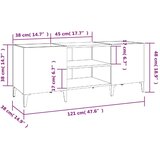 Ormarić za ploče boja hrasta 121 x 38 x 48 cm konstruirano drvo | shoptok.hr