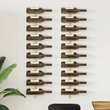  Zidni stalak za vino za 10 boca 2 kom zlatni metalni | shoptok.hr