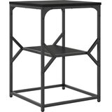  Bocni stol Crni hrast 41 x 40 x 60 cm Inženjerska drva i čelik | shoptok.hr