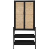 Dutchbone črna omarica iz masivne jelke 70x160x36 cm yasu – Cene