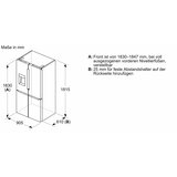 Bosch KFI96APEA Serija 6, Ameriški Door, hladilnik French z vodnim rezervoarjem, nerjavece jeklo AntiFingerprint, Home C | Shoptok.si