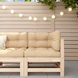 Maison Chic Vrtni kotni kavč - Zunanji kavč trdna borovina, (22040915) | Shoptok.si