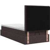  Podesivi krevet s madracem Tamno smeđa 100 x 200 cm Tkanina | shoptok.hr