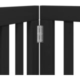  Vrata za pse s vratašcima 15 panela sklopiva 750 cm drvo topole Crna 50 x 60 x 2 cm | shoptok.hr