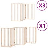 vidaXL Ograda za pse z vrati zložljiva 15 panelov 750 cm topolovina | Shoptok.si