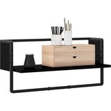  Polica na zidu Zidna montaža Crni hrast 65 x 25 x 30 cm | shoptok.hr