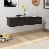 vidaXL Zidna polica s ladicama crna 88x26x18,5 cm od iverice Cijene