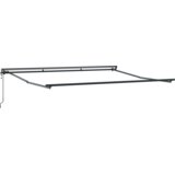 vidaXL Automatska uvlačiva tenda s LED-om Zelena i bijela 400x350 cm, Tenda zamjenska tkanina za okvir 4x3.5 m Zelena i bijela | shoptok.hr