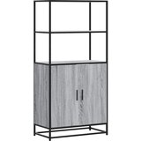 Maison Chic Visoka omara - Komoda - Predalnik siva sonoma 68x35x139 cm inženirski les in kovina, (21722385) Cene