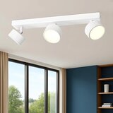 DOUGHELEC LED stropna svetilka s 3 reflektorji 18 W, 3000 K, bela | Shoptok.si