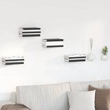  Lebdeća polica s policom Zidne 4 pcs Bijeli 6 x 10,8 x 6,6 cm | shoptok.hr
