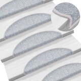 vidaXL Podloge za stopnice 30 kosov svetlo siva 56x17x3 cm | Shoptok.si