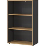Germania Antracitno siva/u prirodnoj boji biblioteka u dekoru hrasta 75x120x40 cm Podium – | shoptok.hr