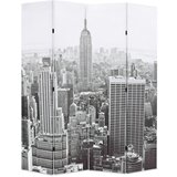 vidaXL Zložljiv paravan 160x170 cm New York podnevi črn in bel, (20984054) | Shoptok.si