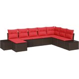  Vrtna sedežna garnitura z blazino 8 pcs Rjava poli ratan, (5000145012) | Shoptok.si