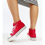 Gemre Red high-top sneakers with thick soles Bagy | Shoptok.si
