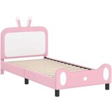  Otroški posteljni okvir z vznožjem Roza 80 x 200 cm PU, (5000104614) | Shoptok.si