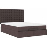  Otomanski krevet s madracem tamnosmeđi 140x190cm od tkanine | Eponuda.com