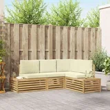 Set vanjskih sofa Bijela 213 5 x 154 5 x 73 cm Poliester