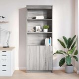 vidaXL Visoka omara siva sonoma 70x35x180 cm inženirski les | Shoptok.si