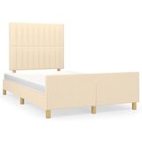 vidaXL Okvir za krevet s uzglavljem krem 120x190 cm od tkanine | shoptok.hr