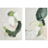 Slike v kompletu 2 ks z ročno naslikanimi elementi z okvirjem/na platnu 60x90 cm Crown –