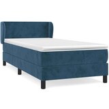 Box spring postelja z vzmetnico temno modra 90x200 cm žamet, (20901150) | Shoptok.si