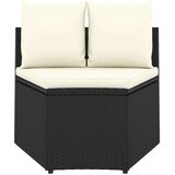 Poli 8-dijelni set vrtnih sofa od poliratana s jastucima crni | shoptok.hr