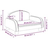  Dječja fotelja krem boja 50x40x30 cm umjetna koža | shoptok.hr