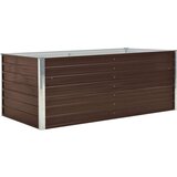 vidaXL Dvignjeno cvetlično korito 160x80x45cm pocinkano jeklo rjavo, (20981649) | Shoptok.si