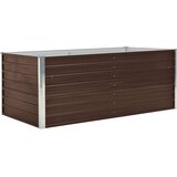 vidaXL Povišena vrtna gredica 160 x 80 x 45 cm pocinčani čelik smeđa | shoptok.hr