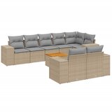  9-dijelni set vrtnih sofa s jastucima bež od poliratana | shoptok.hr