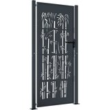  Vrtna vrata antracit boje 100x175 cm, dizajn od čelika i bambusa | shoptok.hr