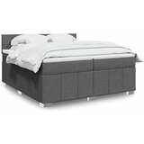  Krevet s oprugama i madracem tamnosivi 200 x 200 cm od tkanine | shoptok.hr