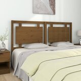 vidaXL Posteljno vzglavje medeno rjavo 165,5x4x100 cm trdna borovina | Shoptok.si