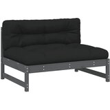 vidaXL sredinski kavč siv 120x80 cm trdna borovina, (20804427) | Shoptok.si