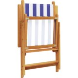 vidaXL 5-dijelni vrtni blagovaonski set plave i bijele solidne akacije | shoptok.hr
