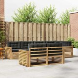  Set vanjskih sofa 7 kom. Bijela i antracit Poliester Smeđa 331 x 172,5 x 73 cm | Shoptok.si