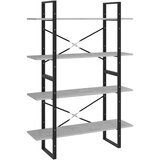 vidaXL Knjižna omara 4-nadstropna betonsko siva 100x30x140 cm | Shoptok.si