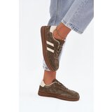 EVENTO Women's Suede Sneakers on Platform Dark Green Sylviona | shoptok.hr