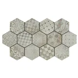 Talne ploščice Rewind Decoro Hexagon (18,2 x 21 cm, Mat)