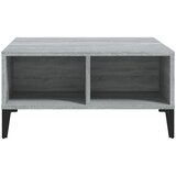  Stolić za kavu siva boja hrasta 60x60x30 cm konstruirano drvo | shoptok.hr