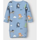 name it Pajac/bodi 'NBMVROELS' svetlo modra / siva / oranžna / bela | Shoptok.si