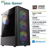 PCPLUS Gamer Ryzen 5 7600 32GB 1TB SSD Radeon RX 9060XT 8GB Windows 11 Home gaming namizni računalnik | Shoptok.si