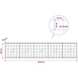 Gabion s žicom debljine 3,5 mm i mrežom 10x10 cm 250x20x50 cm | shoptok.hr