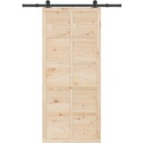vidaXL Klizna vrata Smeđa 80 x 208 cm Masivna borovina | shoptok.hr