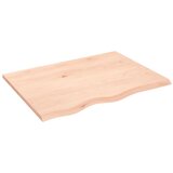  Zidna polica 80 x 60 x 2 cm od neobrađene masivne hrastovine | shoptok.hr