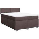 vidaXL Box spring postelja z vzmetnico temno rjava 160x200 cm blago, (21304549) | Shoptok.si