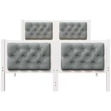  Krevetna konstrukcija s uzglavljem Svijetlo siva 135 x 190 cm | shoptok.hr