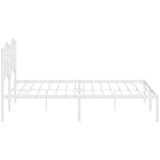  Metalni okvir za krevet s uzglavljem bijeli 180x200 cm | shoptok.hr